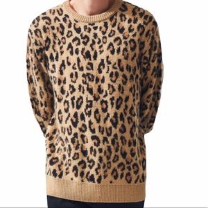 NWT Pacsun leopard print crew neck sweater